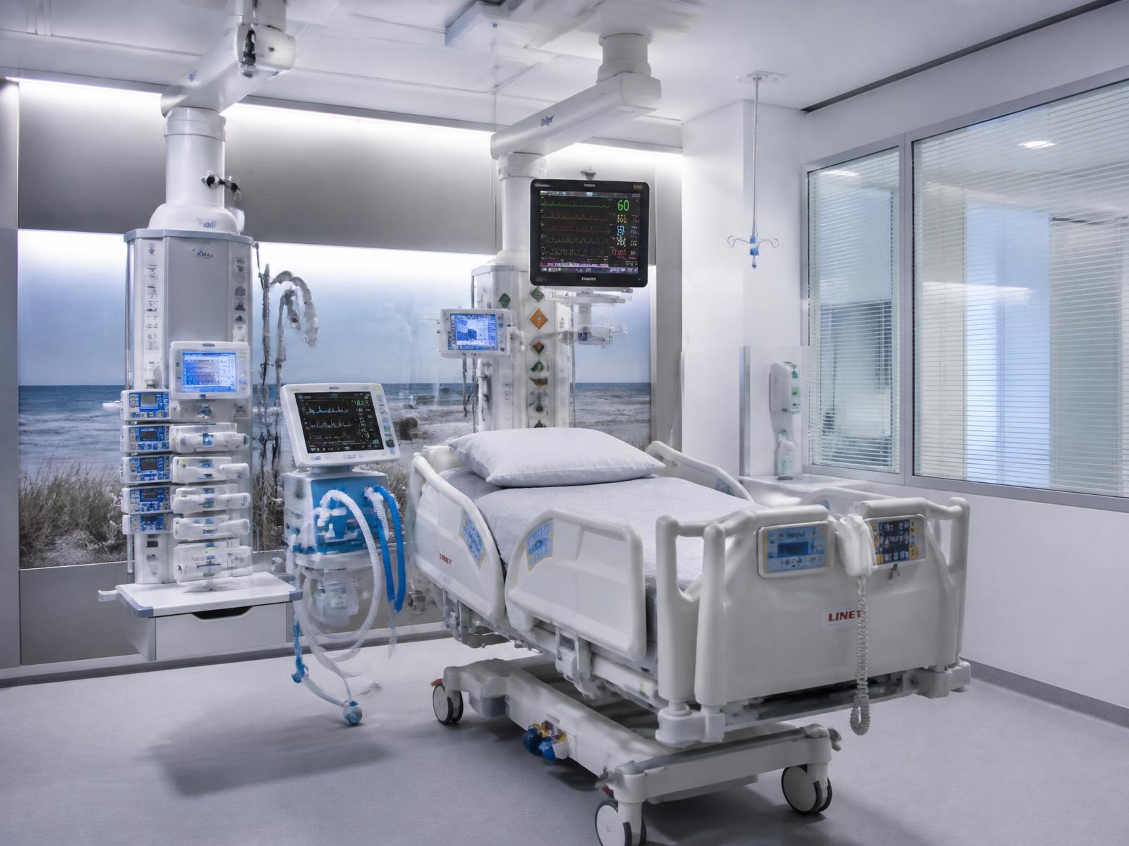 Modern intensive care unit bay